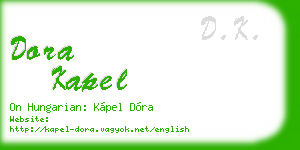 dora kapel business card