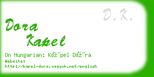 dora kapel business card